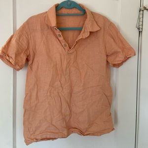 Peach colored LINEN polo